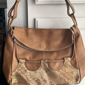 Tan/Beige Italian Leather Purse